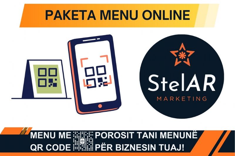 Paketa MENU ONLINE me 600 produkte, Menu dixhitale online me QR Code per...