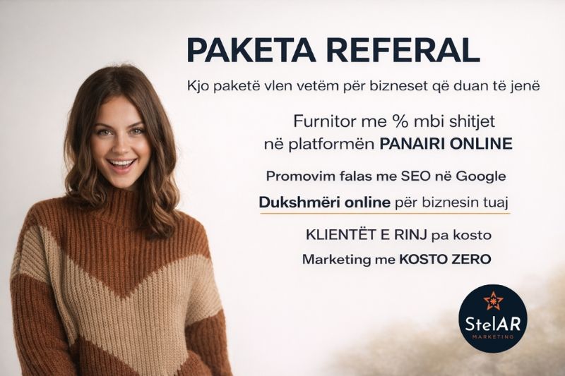 Paketa REFERAL LINK, Regjistro biznesin FALAS në Panairi Online, dhe fit...