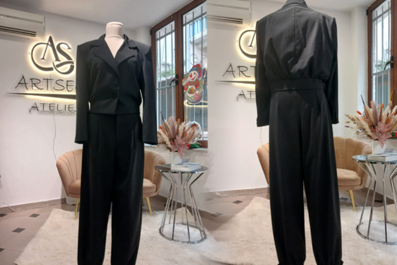 Komplet Noir Tailored Set nga Atelie ARTSEG, komplet elegant femrash, ko...